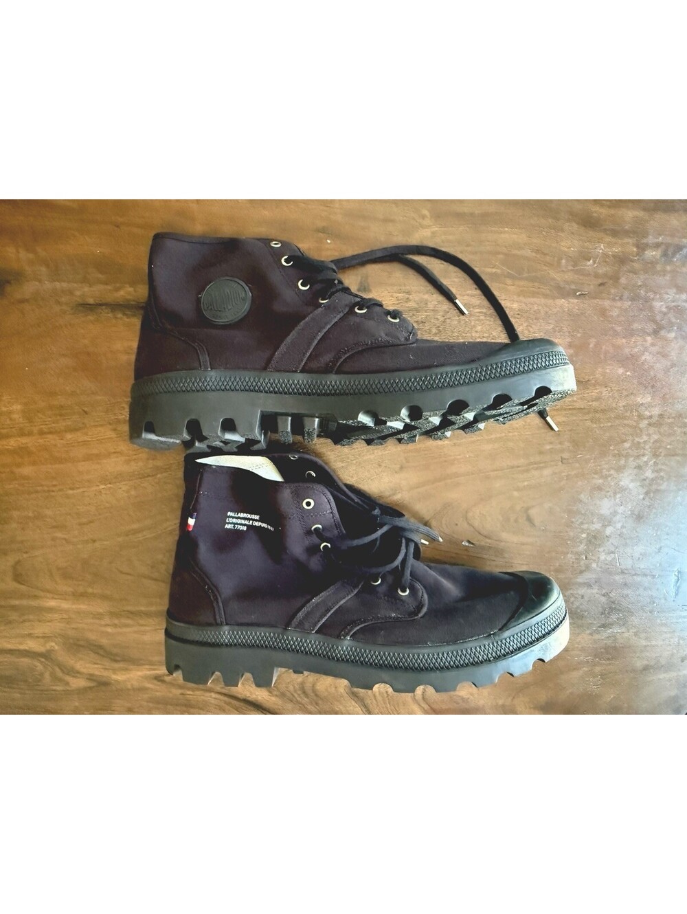 Palladium Pallabrousse Legion Men’s 14 Black Canvas Combat Boots 77018-008-M